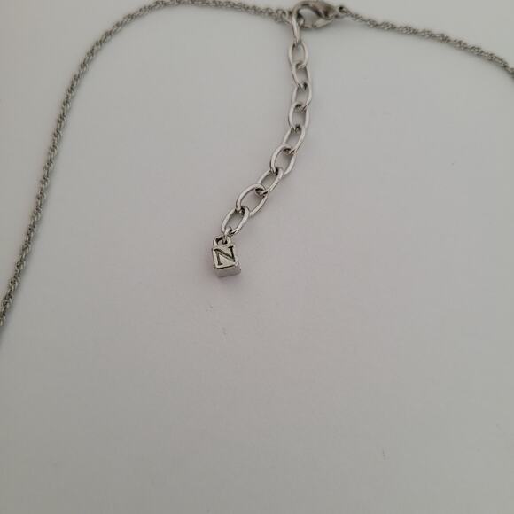 Nina Ricci Rhodium Plated Pendant with Swarovski Crystals - 16-18" length - Picture 4 of 6
